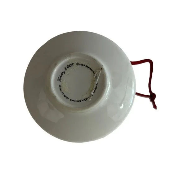 Starbucks WISH Mini Teacup w/ Saucer Christmas Ornament - 2006 Miniature Cup - Picture 5 of 5